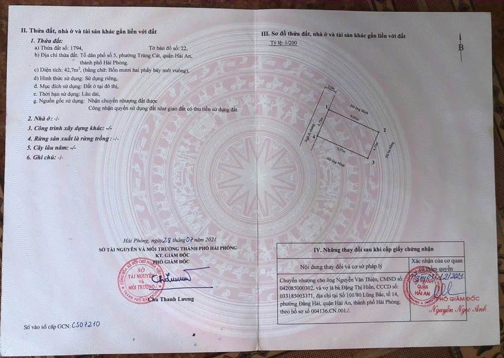 Đất nền Cát Khê, Tràng Cát 42.7m² giá 1.45 tỷ - Cơ hội đầu tư tuyệt vời!