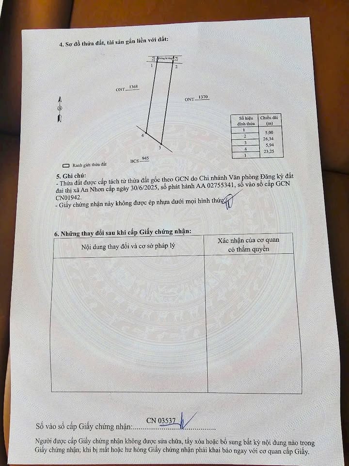 Đất thổ cư sổ hồng Nhơn Lộc An Nhơn 130m² chỉ 300 triệu - Cơ hội đầu tư lý tưởng!
