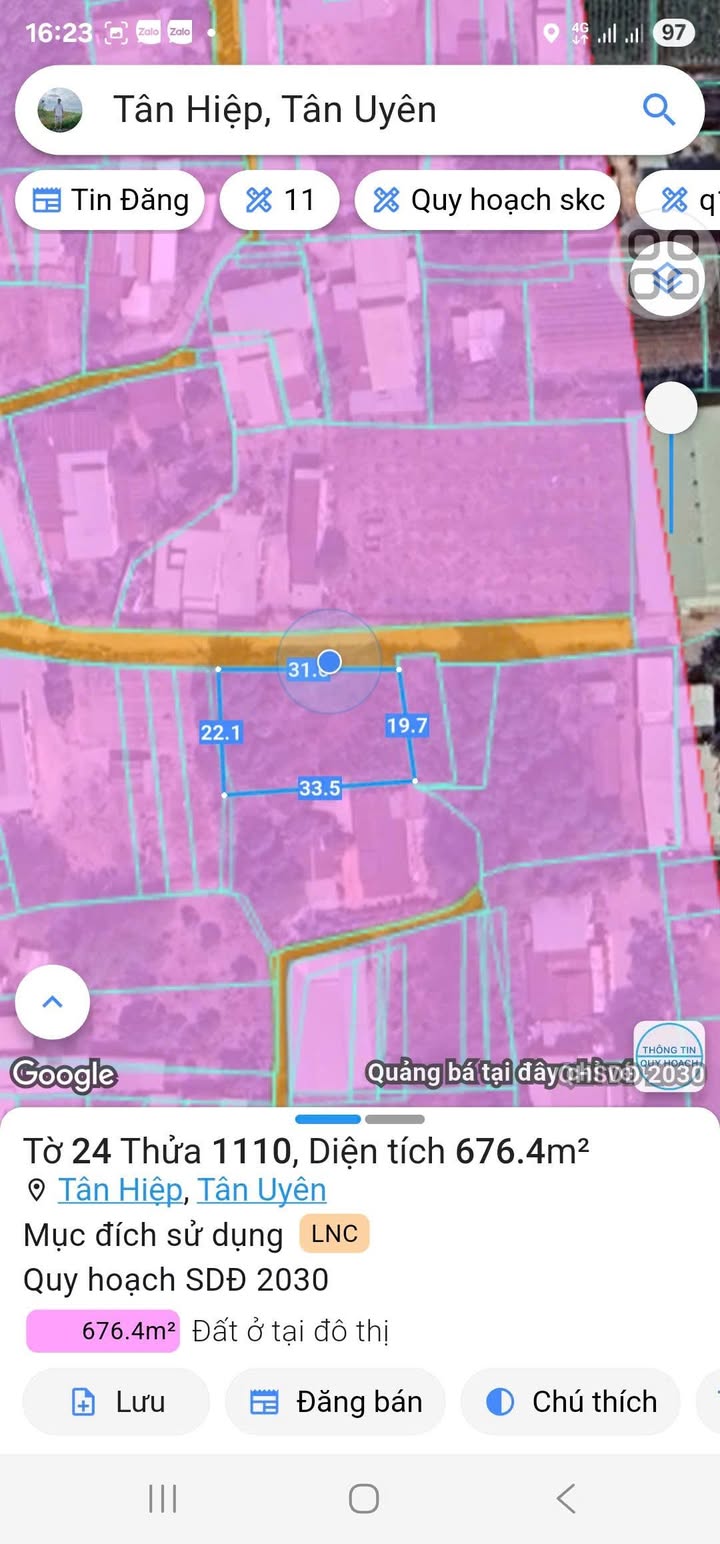 Đất nền Tân Hiệp Tân Uyên 695.36m² giá thỏa thuận - Cơ hội đầu tư tuyệt vời!