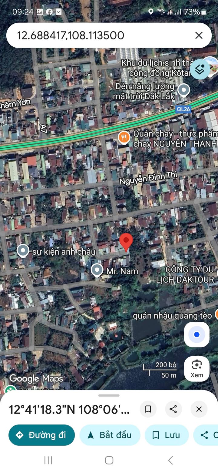 Đất nền Phường Tân Hòa, Buôn Ma Thuột 140m² giá 1.39 tỷ - Đối diện khu du lịch Kô Tam!