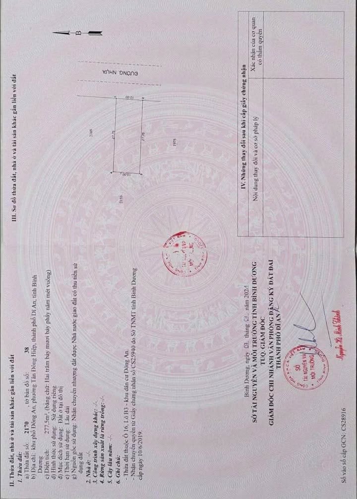 Đất nền KDC Đông An Dĩ An 280m² giá 9 tỷ - Đầu tư sinh lời ngay!