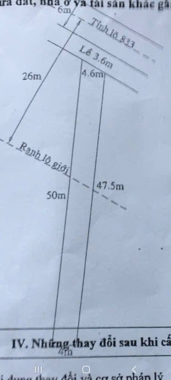 Đất thổ cư mặt tiền đường tỉnh 833, Tân An, Long An 195m² giá 2.8 tỷ - Cơ hội đầu tư tuyệt vời!