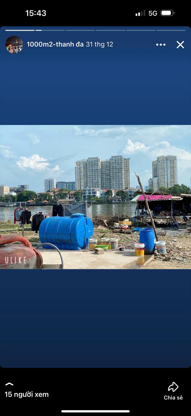 Đất nền biệt thự 1000m² quận Bình Thạnh - View sông tuyệt đẹp, giá thương lượng!