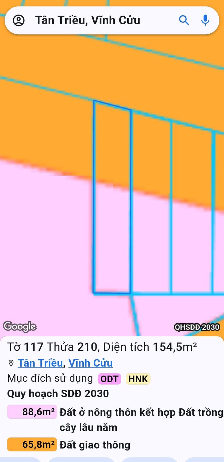 Đất mặt tiền DT768 Bình Hòa 162m² giá 2 tỷ - Cơ hội đầu tư hấp dẫn!