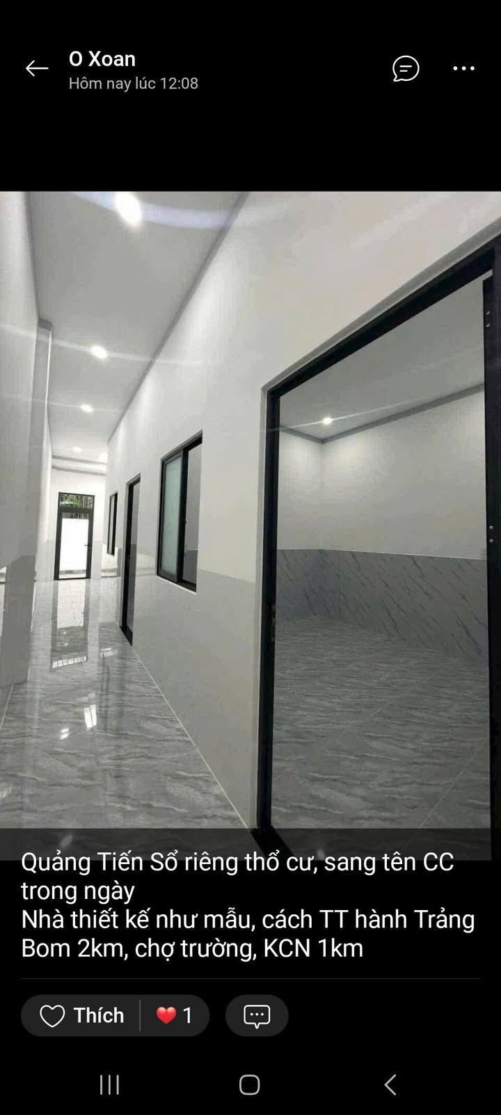 Nhà riêng Quảng Tiến, Trảng Bom 95m² giá 1.3 tỷ - Sổ đỏ chính chủ, thương lượng ngay!