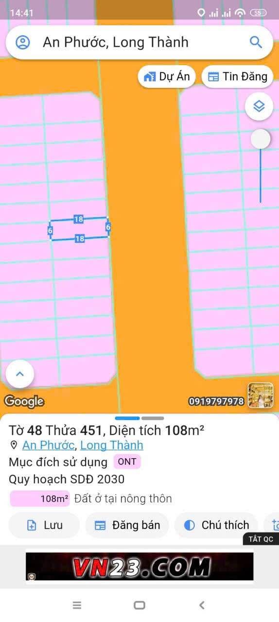 Đất nền Thung Lũng Xanh An Phước 108m² giá 2.2 tỷ - Vị trí vàng gần sân bay Long Thành!