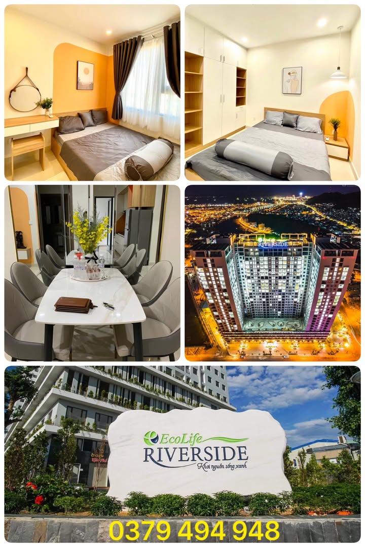 Căn hộ Ecolife Riverside Quy Nhơn 1-3PN giá từ 4 triệu - Full nội thất, sẵn sàng vào ở!