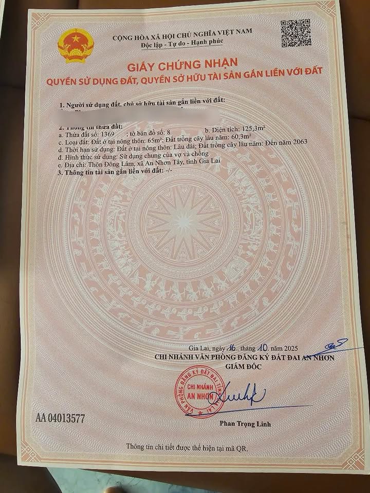Đất thổ cư An Nhơn Tây, Củ Chi 140m² giá chỉ 3xx triệu - Sổ đỏ chính chủ!