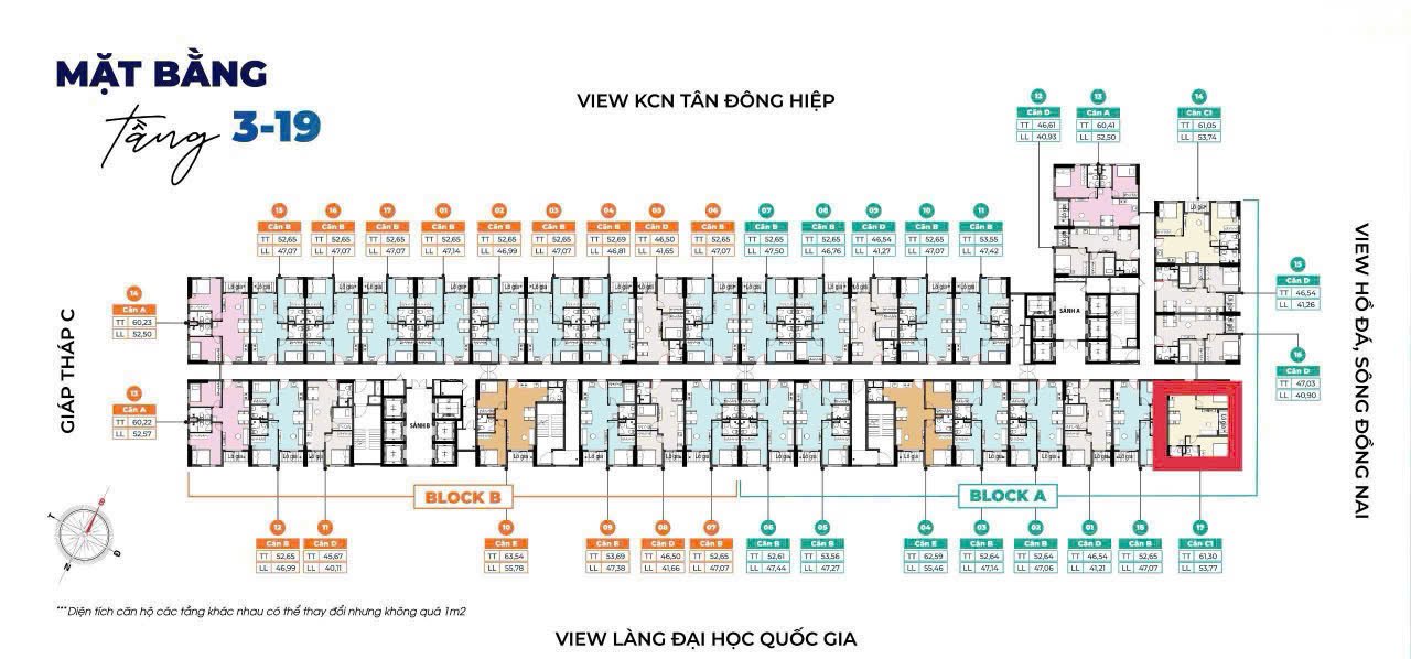 Căn hộ Bcons Solary Dĩ An 61.3m² giá 2.385 tỷ - Căn góc view Hồ Đá tuyệt đẹp!