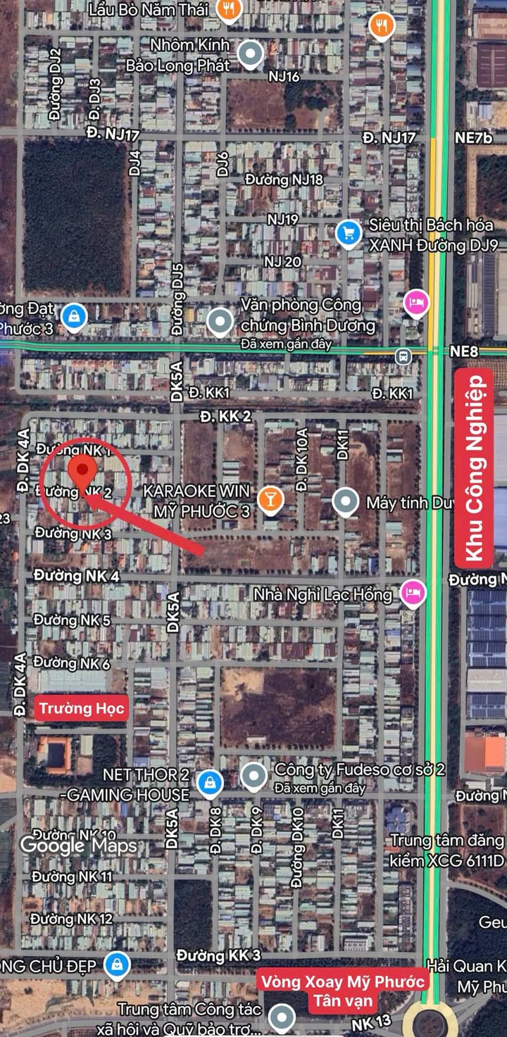 Đất nền K5 đường NK2 khu đô thị Mỹ Phước 3, 150m² giá 1 tỷ - Vị trí trung tâm thuận lợi!