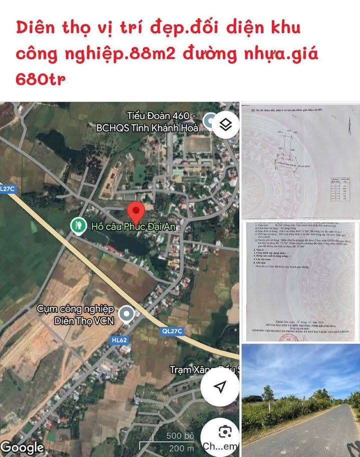 Đất nền Diên Thọ 88m² giá chỉ 680 triệu - Cơ hội đầu tư không thể bỏ lỡ!