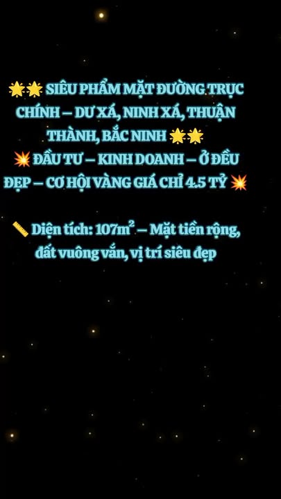 FrontHouse Dư Xá, Ninh Xá, Thuận Thành 107m² giá 4.5 tỷ - Đầu tư sinh lời ngay!