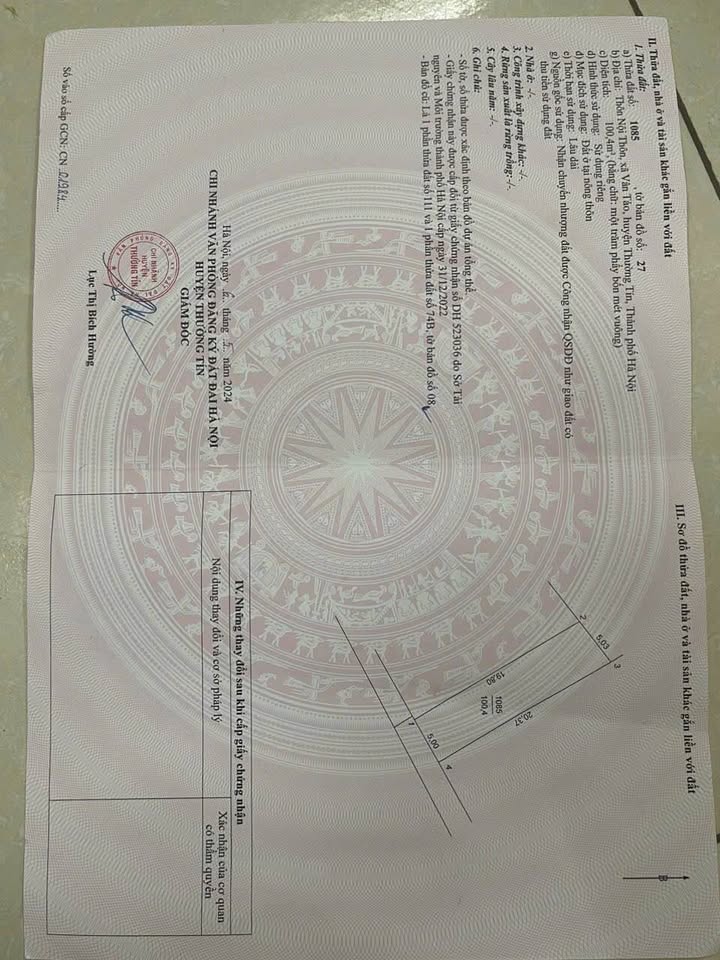 Đất nền Vân Tảo 100,4m² giá 400 triệu - Đường ô tô vào tận nơi!