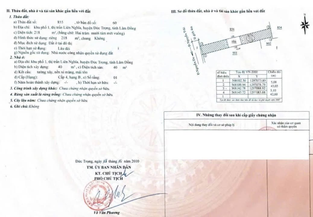 Nhà cấp 4 tại Liên Nghĩa, Đức Trọng 218m² giá 6.5 tỷ - Mặt tiền đường nhựa 7m