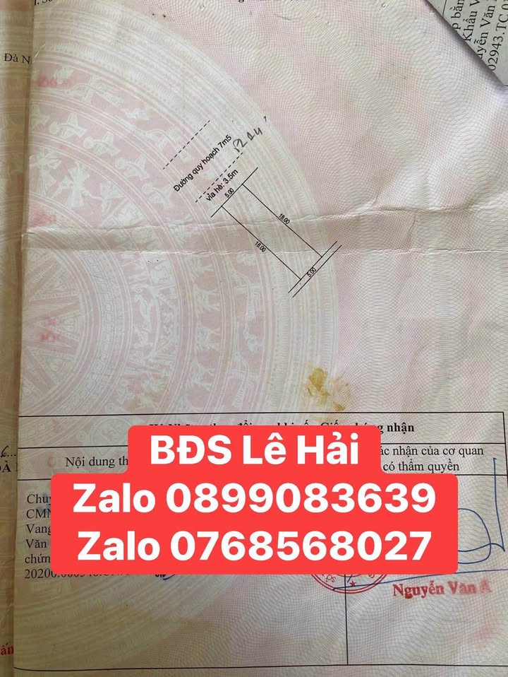 Đất nền mặt tiền đường Phước Lý 14, quận Liên Chiểu, 90m² - Giá tốt, thương lượng!