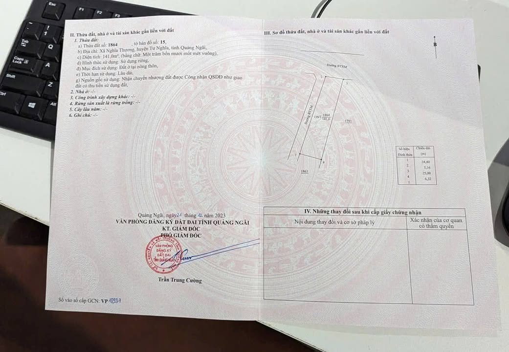 Đất nền lô góc MT xã Tư Nghĩa 140m² giá chỉ 890 triệu - Cơ hội đầu tư tuyệt vời!