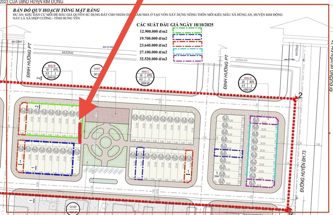 Đất nền Hiệp Cường, Hưng Yên 115m² giá chỉ 2.408 tỷ - Vị trí cực đẹp, cơ hội đầu tư tuyệt vời!