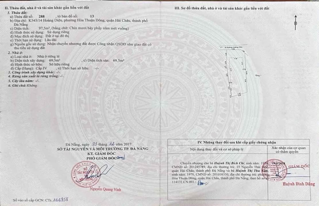 Đất nền Hoàng Diệu Đà Nẵng 98m² giá 4.75 tỷ - Cơ hội đầu tư tuyệt vời!