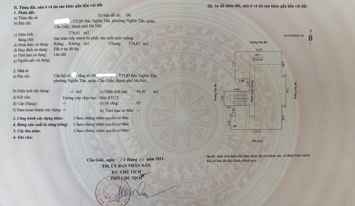 Nhà góc 115m² tại Nghĩa Tân, Cầu Giấy - Giá 6.5 tỷ, cho thuê 17 triệu/tháng!