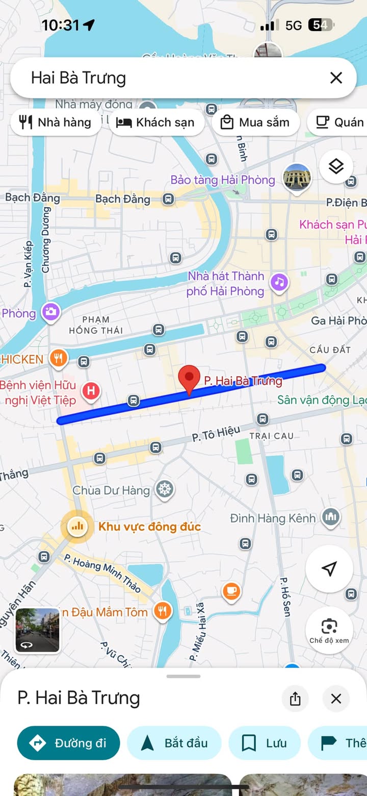 Cho thuê nhà mặt tiền Hai Bà Trưng, Hải Phòng 74m² - Không gian kinh doanh lý tưởng!