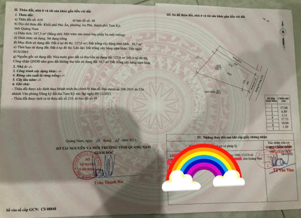 Đất nền An Phú Tam Kỳ 167m² giá 900 triệu - Sổ đỏ chính chủ!