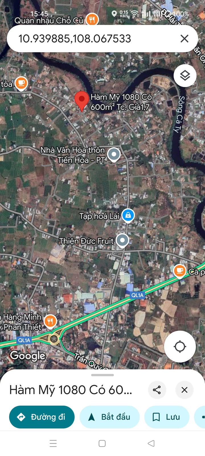 Đất nền Hàm Mỹ 1080m² giá 1.7 tỷ - Đầu tư sinh lời ngay!