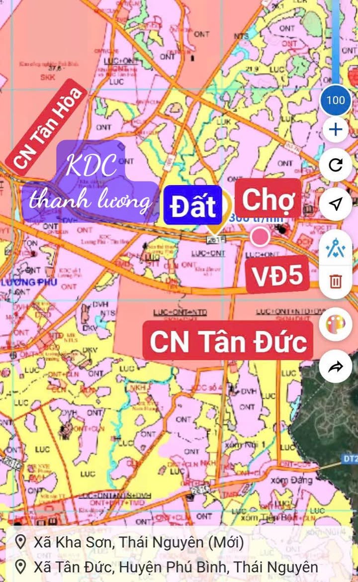 Lô đất Tân Đức, Phú Bình 228m² giá 600 triệu - Vị trí đẹp, tiện ích đầy đủ!