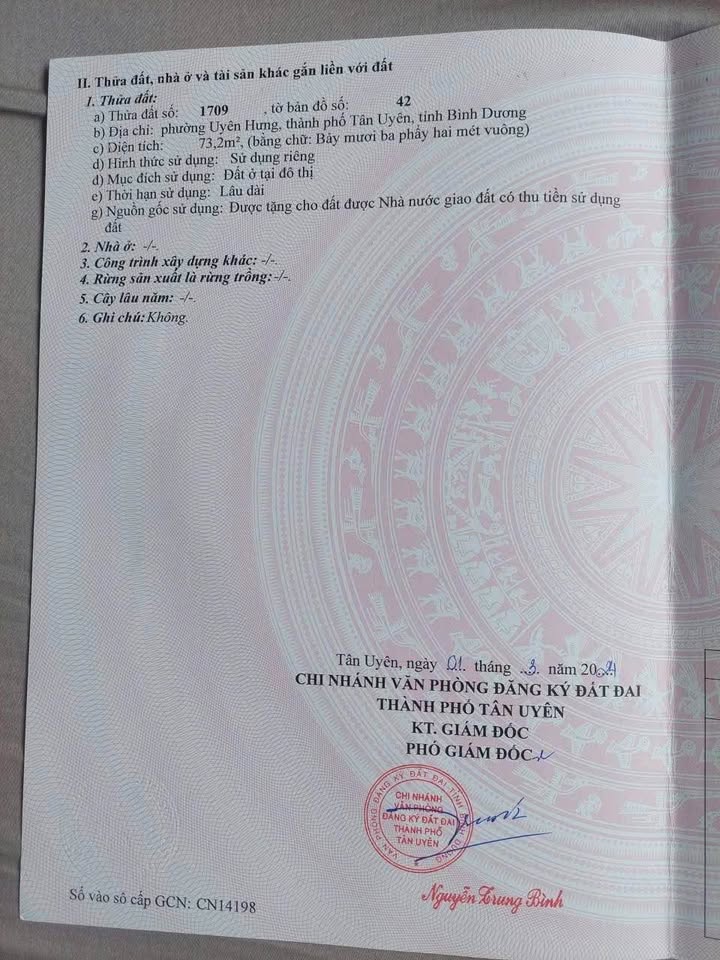 Đất nền Khu dân cư Phú Hưng 73m² giá 1.3 tỷ - Xây dựng tự do