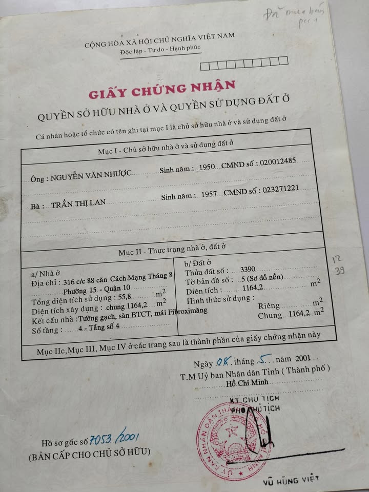 Căn hộ chung cư 88 CMT8, quận 10, 60m² giá 2.7 tỷ - Chính chủ bán gấp!