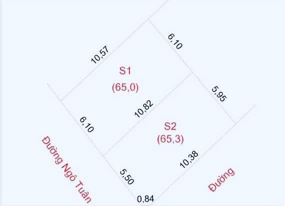 Đất mặt đường Ngô Tuân, phường Hưng Bình, 65m² - Vị trí trung tâm thành phố Vinh!