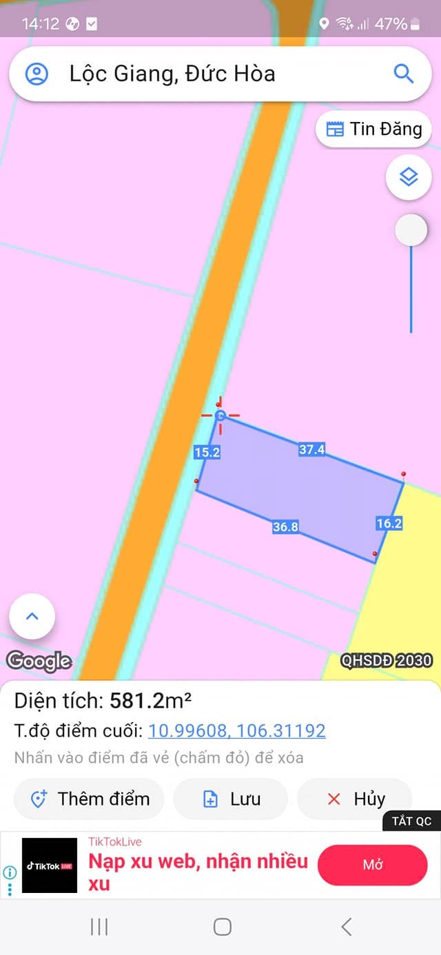 Đất mặt tiền đường Lộc Giang 570m² giá 22 triệu/m ngang - Đầu tư sinh lời hấp dẫn!