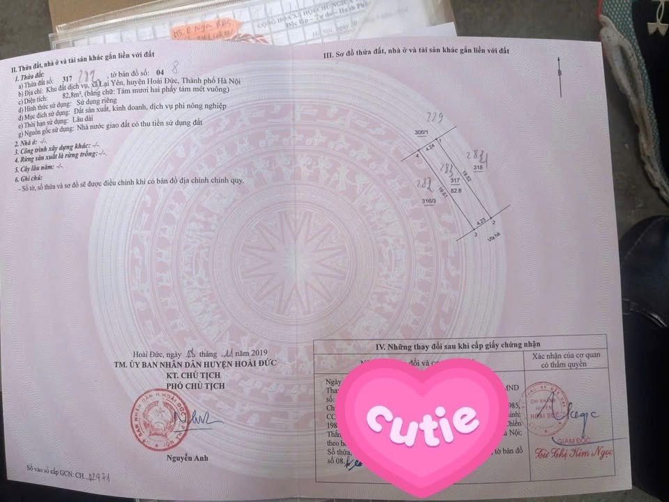 Đất dịch vụ Lại Yên Hoài Đức 82m² giá chỉ 9.55 tỷ - Cơ hội đầu tư sinh lời!