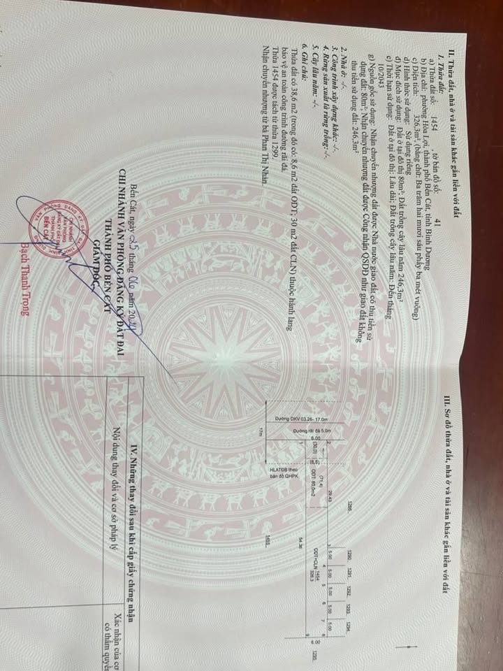 Đất nền Phường Hòa Lợi Bến Cát 324m² chỉ 2 tỷ - Gần trung tâm thành phố mới!