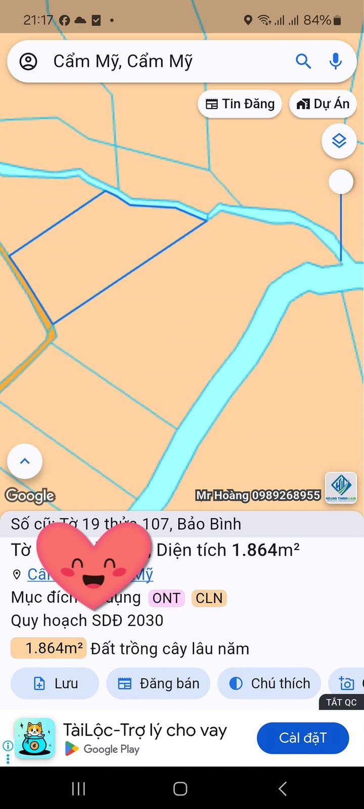 Đất nền chính chủ xã Bảo Bình, Cẩm Mỹ, 1863m² giá chỉ 1 tỷ - Cơ hội đầu tư lý tưởng!