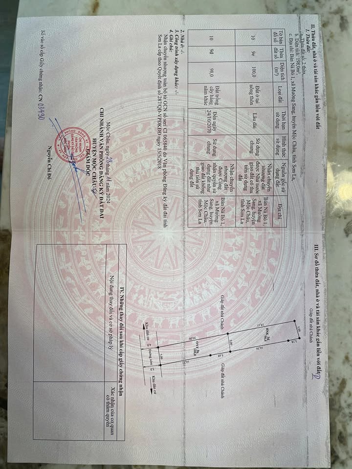 Đất nền Mộc Châu 542m² giá chỉ 2.1 tỷ - Bán gấp chính chủ!