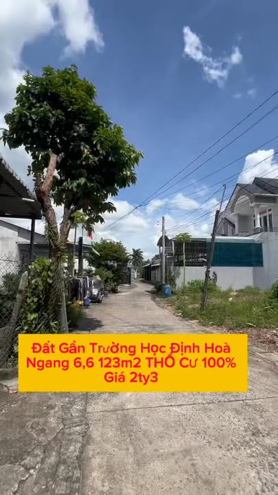 Đất nền Định Hòa, Thủ Dầu Một 123m² giá 2.3 tỷ - Gần trường học và chợ