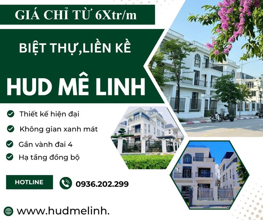 Biệt thự HUD Mê Linh 375m² giá 19 tỷ - Sở hữu ngay vị trí kim cương!