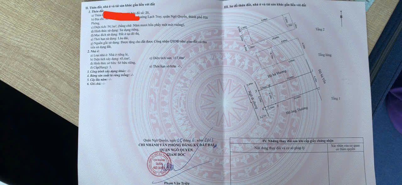 Lô đất + Nhà 2,5 tầng tại Lạch Tray, Ngô Quyền - Giá 3.3 tỷ, Sổ đỏ chính chủ!