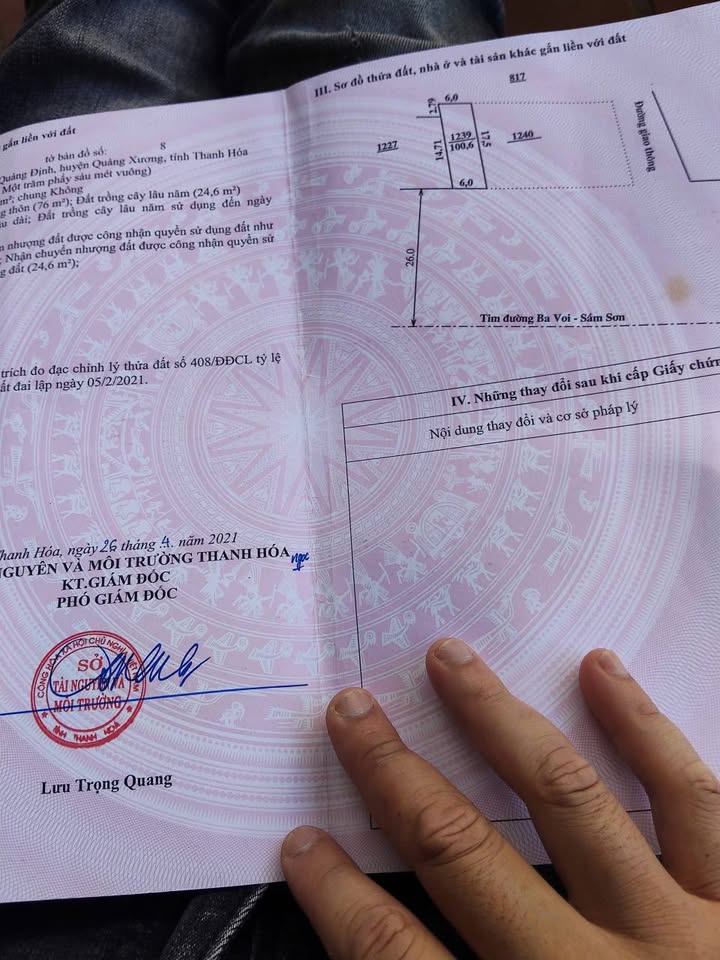 Đất chính chủ Quảng Định 100m² giá 3 tỷ - Mặt tiền 6m, kinh doanh thuận lợi!