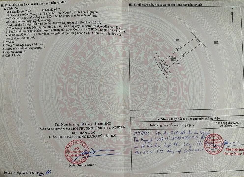 Lô đất 140m² tại phường Gia Sàng, Thái Nguyên - Chỉ 500 triệu, đầu tư sinh lời!