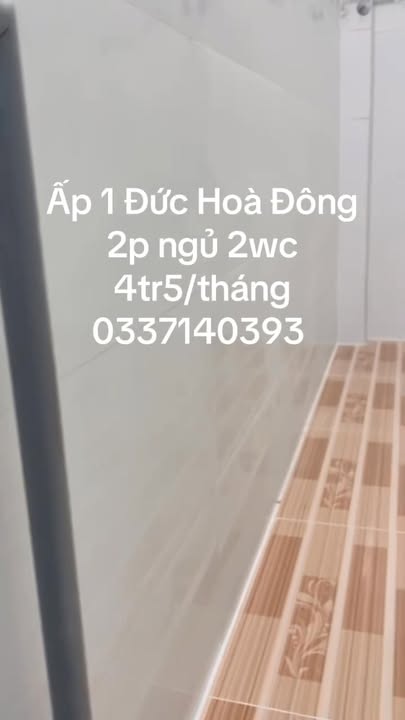 Nhà nguyên căn cho thuê tại Đức Hòa Đông 104m² chỉ 4.5 triệu/tháng - Gác lửng rộng rãi, mới xây!
