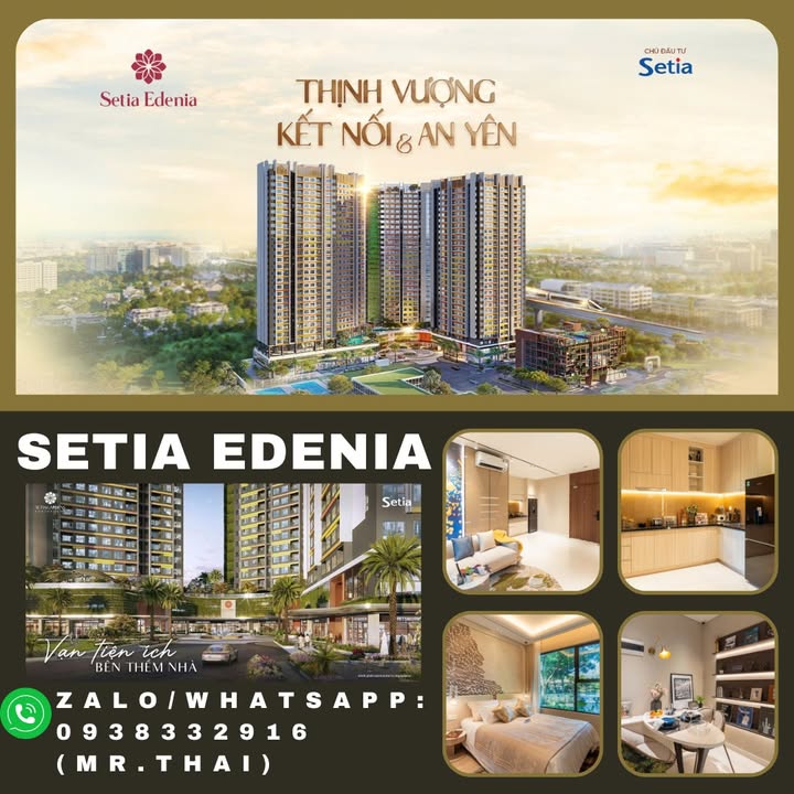Căn hộ Setia Edenia Bình Dương 45m² giá thỏa thuận - Không gian sống như resort!
