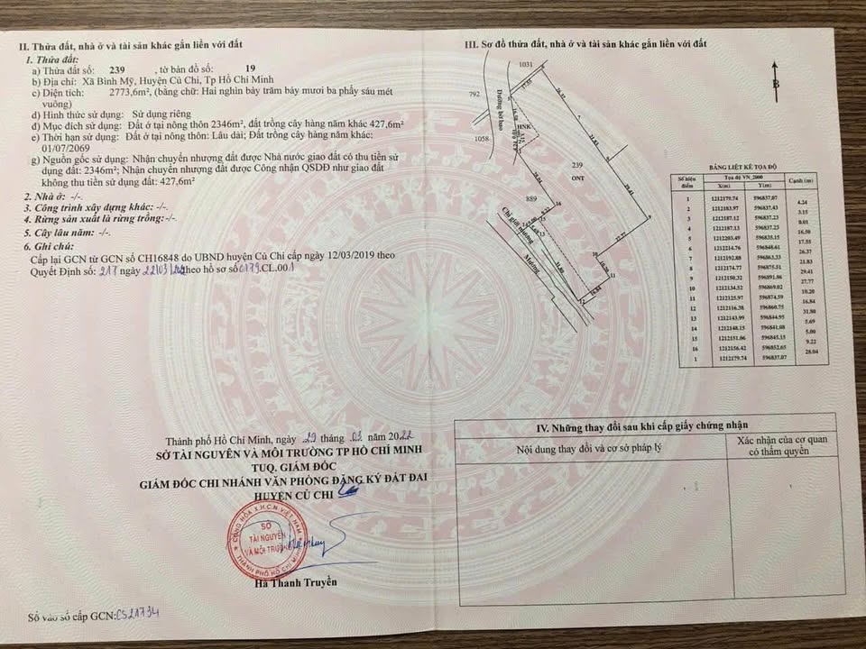 Đất trồng cây Bình Mỹ, Củ Chi 2773m² - Cơ hội đầu tư tuyệt vời!