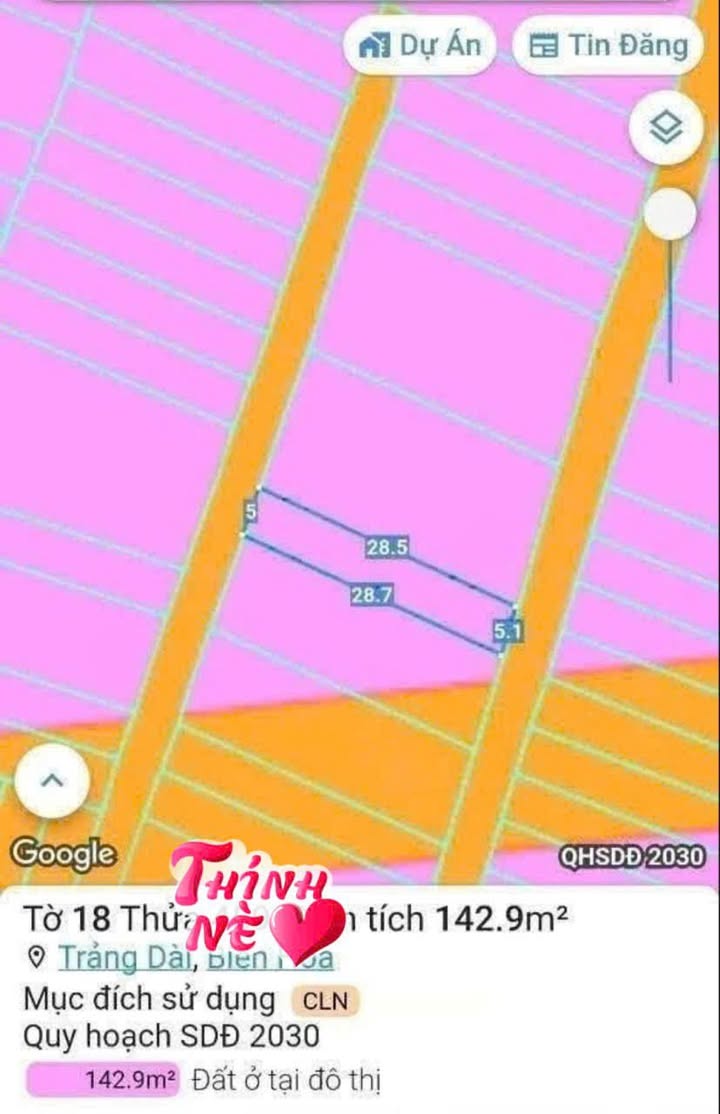 Đất nền 2 mặt tiền Trảng Dài 142.9m² giá 1.69 tỷ - Sổ hồng riêng, thương lượng ngay!