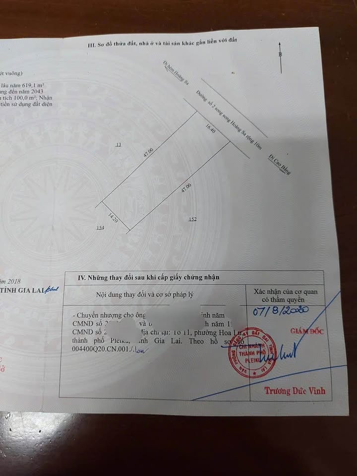 Đất nền đường Hoàng Sa, Phường Diên Hồng, Gia Lai 770.8m² - Hướng Đông Bắc, giá tốt!