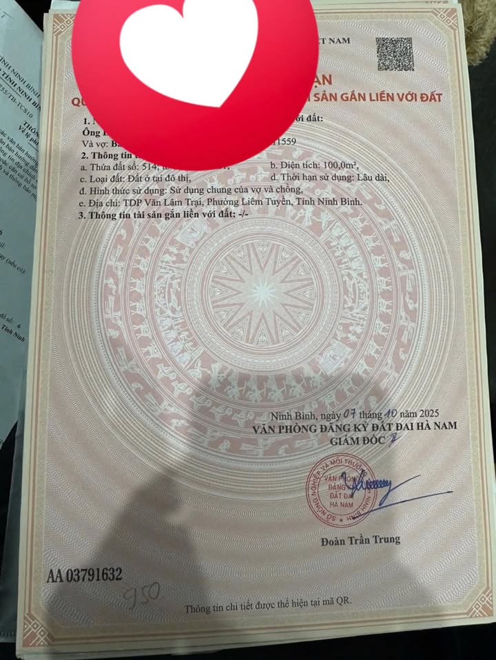 Đất nền Khu phân lô Công an Liêm Tiết 100m² - Vị trí đắc địa, giá yêu thương!