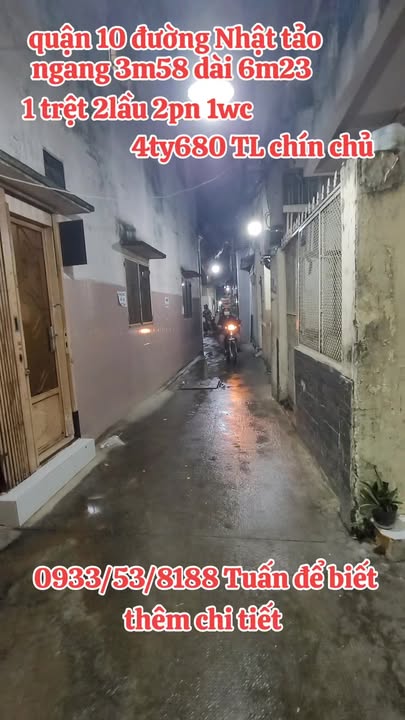 Nhà hẻm 1/ Đường Nhật Tảo, Quận 10 - Diện tích 59,7m² giá 4,68 tỷ - Đầu tư sinh lời ngay!