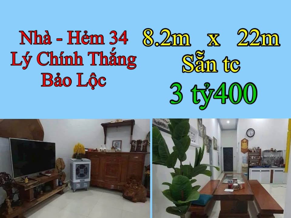 Nhà hẻm 34 Lý Chính Thắng, Bảo Lộc 180m² giá 3.4 tỷ - Không thể bỏ lỡ!