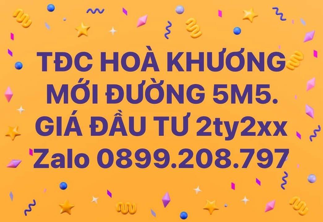 Đất nền Hòa Khương Đà Nẵng 120m² giá 2.2 tỷ - Cơ hội đầu tư hấp dẫn!