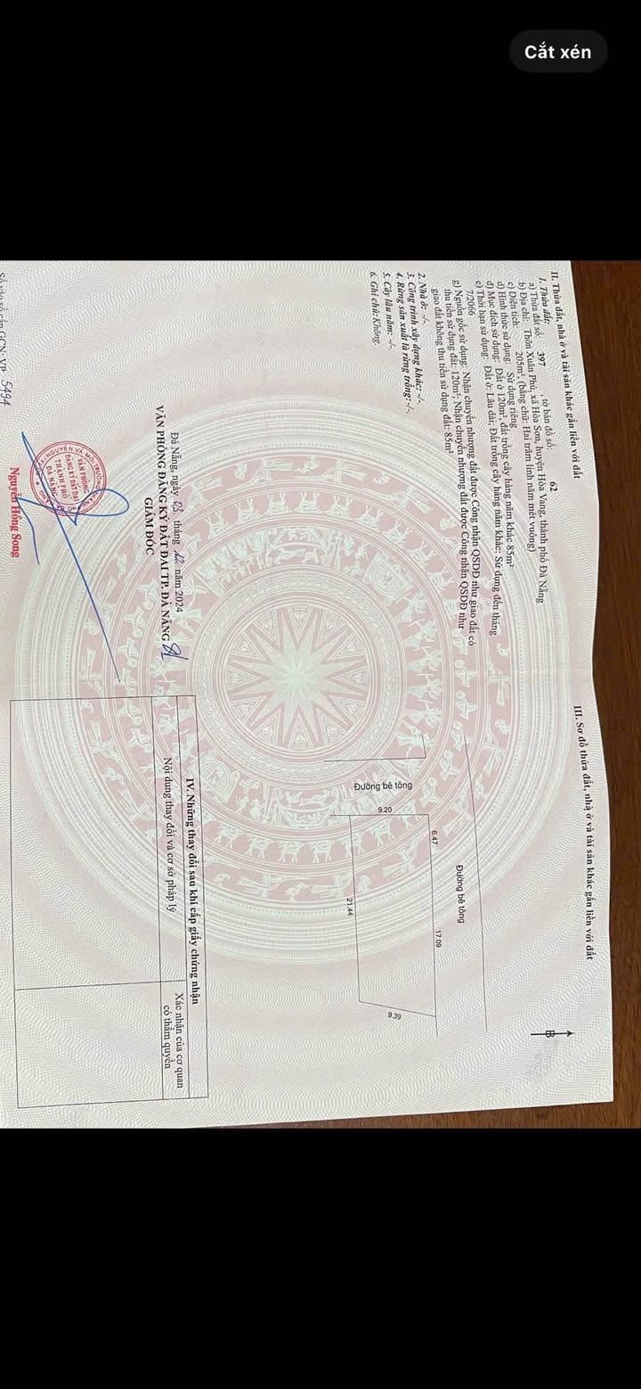 Đất nền thôn Xuân Phú, xã Hòa Sơn, 205m² giá 1.75 tỷ - Cơ hội đầu tư tuyệt vời!